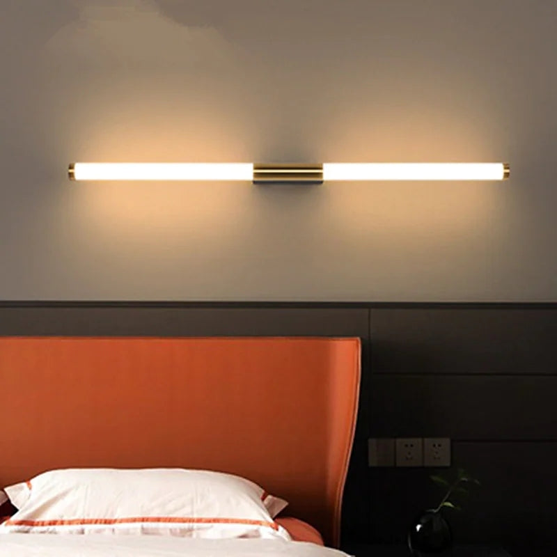 Lumio - Moderne lineaire LED wandlamp van roestvrij staal en acryl