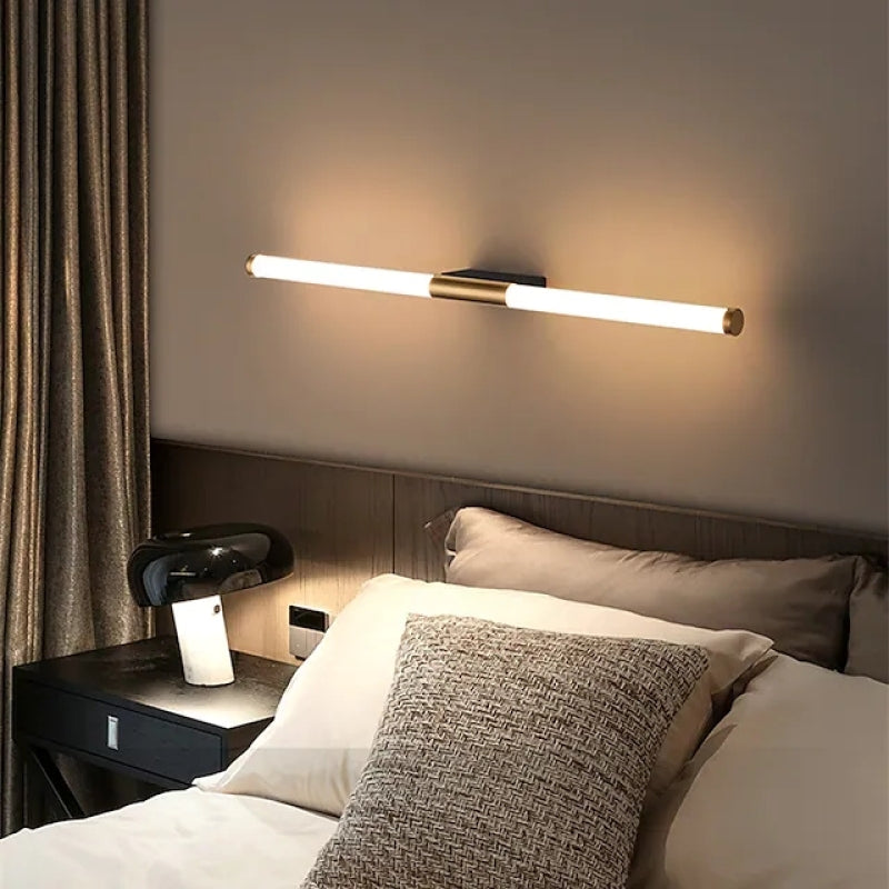 Lumio - Moderne lineaire LED wandlamp van roestvrij staal en acryl