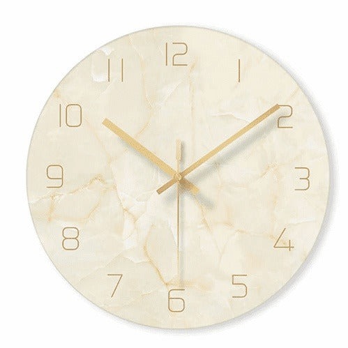 Luxe Marmerlook Wandklok (30 cm)