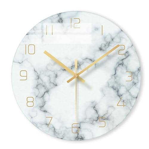 Luxe Marmerlook Wandklok (30 cm)
