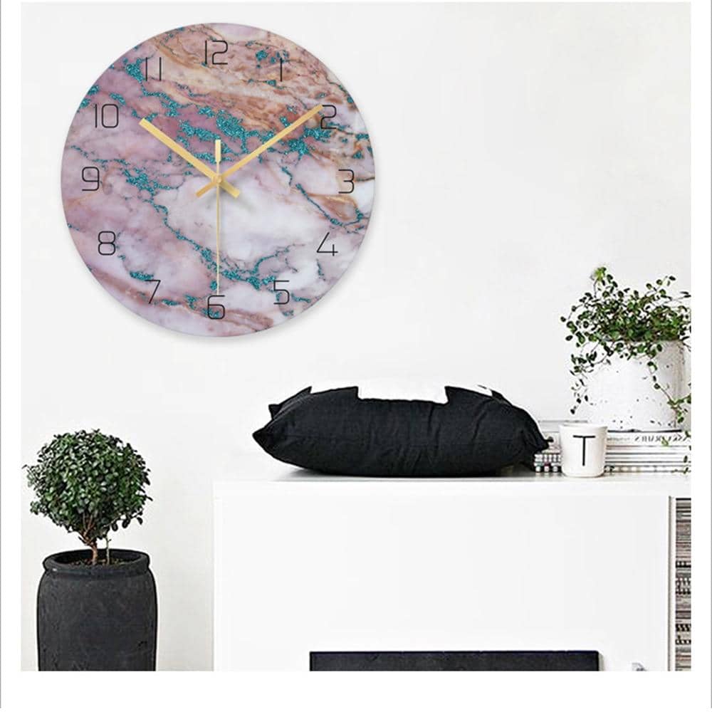 Luxe Marmerlook Wandklok (30 cm)