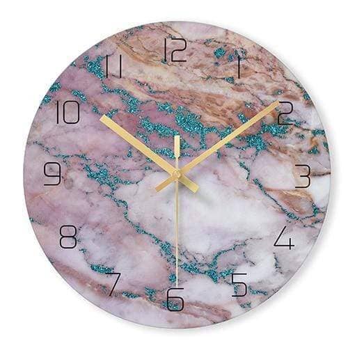 Luxe Marmerlook Wandklok (30 cm)
