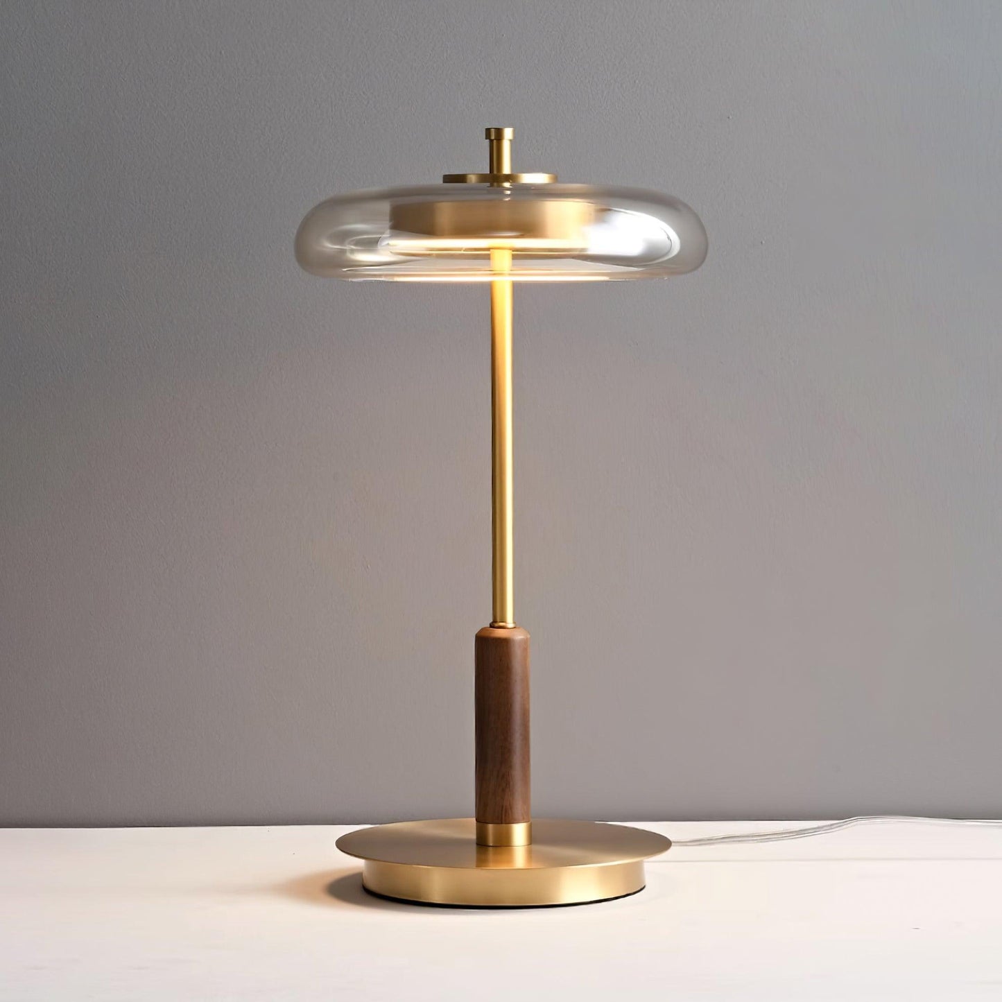 Lumio – Moderne Scandinavische Tafellamp LED Designlamp van Glas en Metaal voor Elegante Sfeerverlichting
