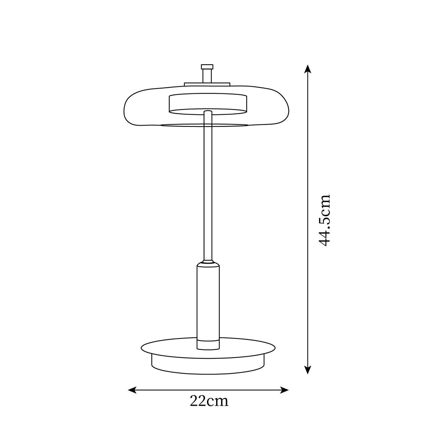 Lumio – Moderne Scandinavische Tafellamp LED Designlamp van Glas en Metaal voor Elegante Sfeerverlichting