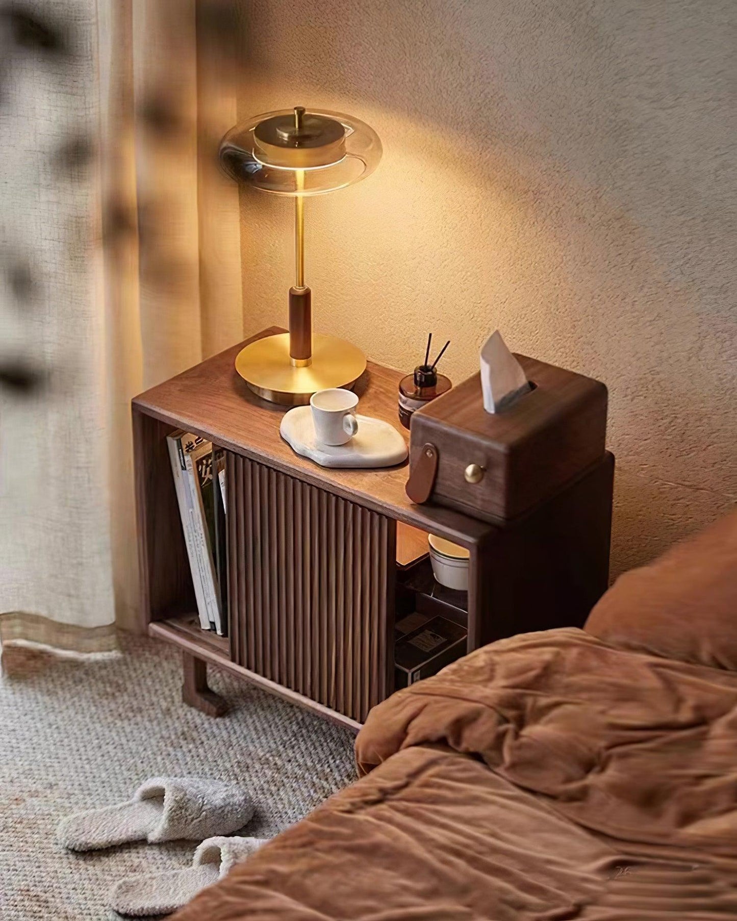Lumio – Moderne Scandinavische Tafellamp LED Designlamp van Glas en Metaal voor Elegante Sfeerverlichting