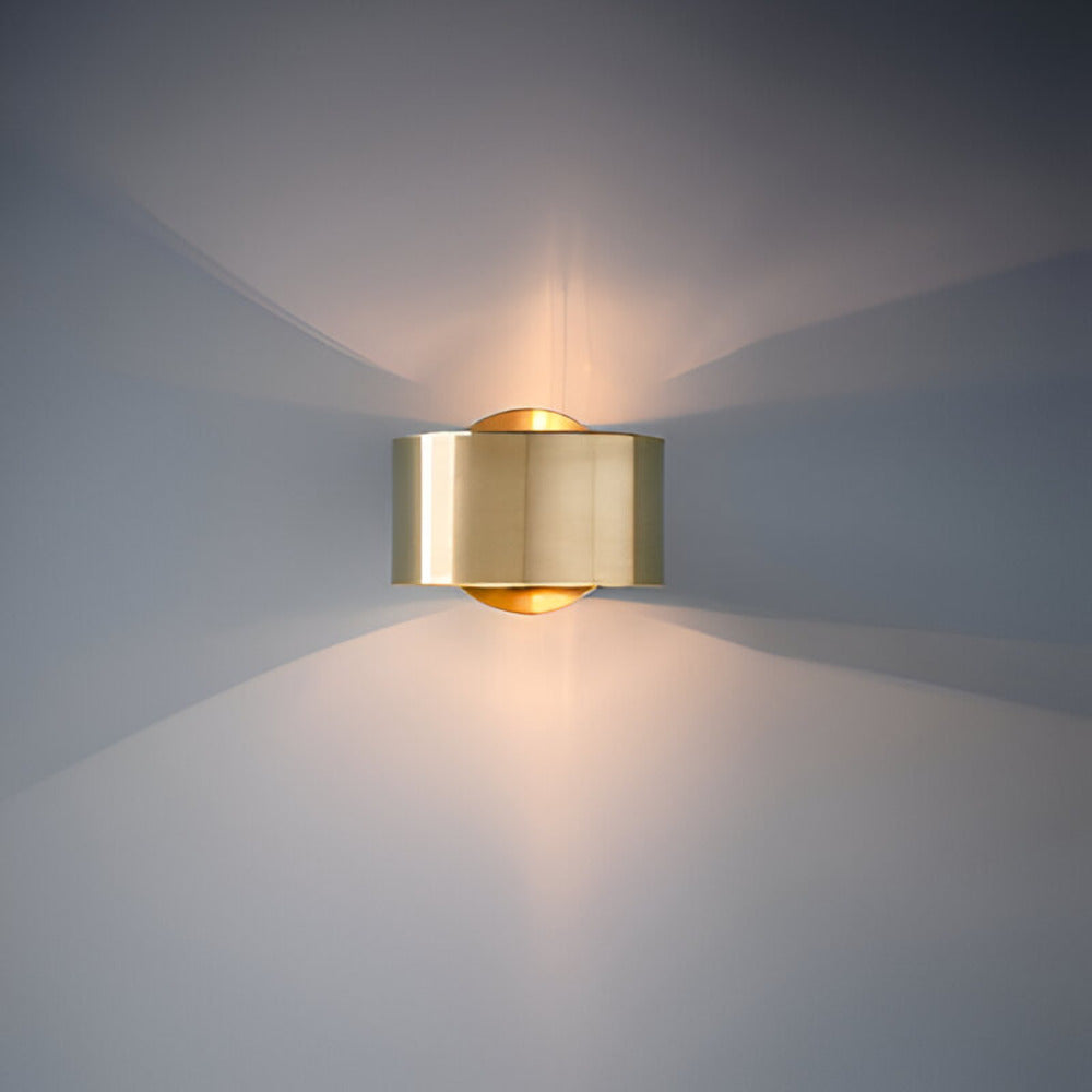 Lumio - Gouden Wandlamp met Modern Scandinavisch Trommelontwerp