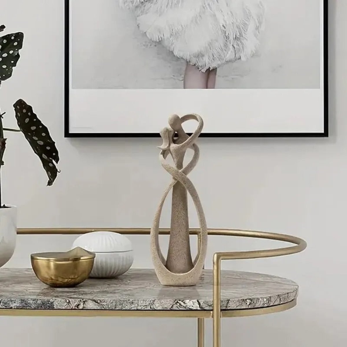 Lumio – Duo Harssculptuur met Romantisch Beeld voor Interieur