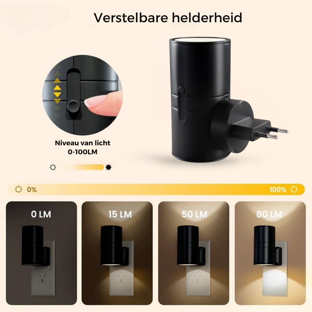 Eira – LED Stekkerlamp met Automatische Sensor & Dimbare Functie