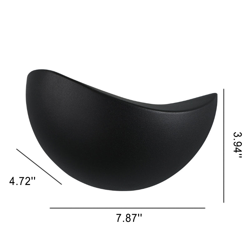 Lumio - Minimalistische halfronde LED-wandlamp van aluminium in wit en goud
