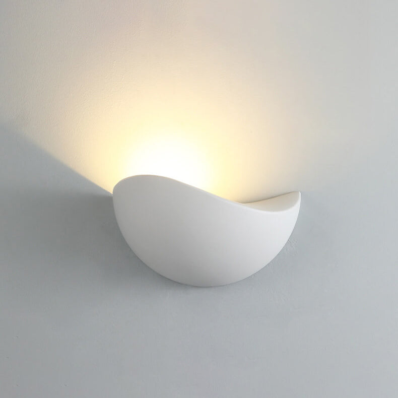 Lumio - Minimalistische halfronde LED-wandlamp van aluminium in wit en goud