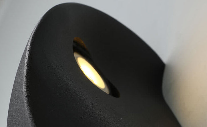 Lumio - Minimalistische halfronde LED-wandlamp van aluminium in wit en goud