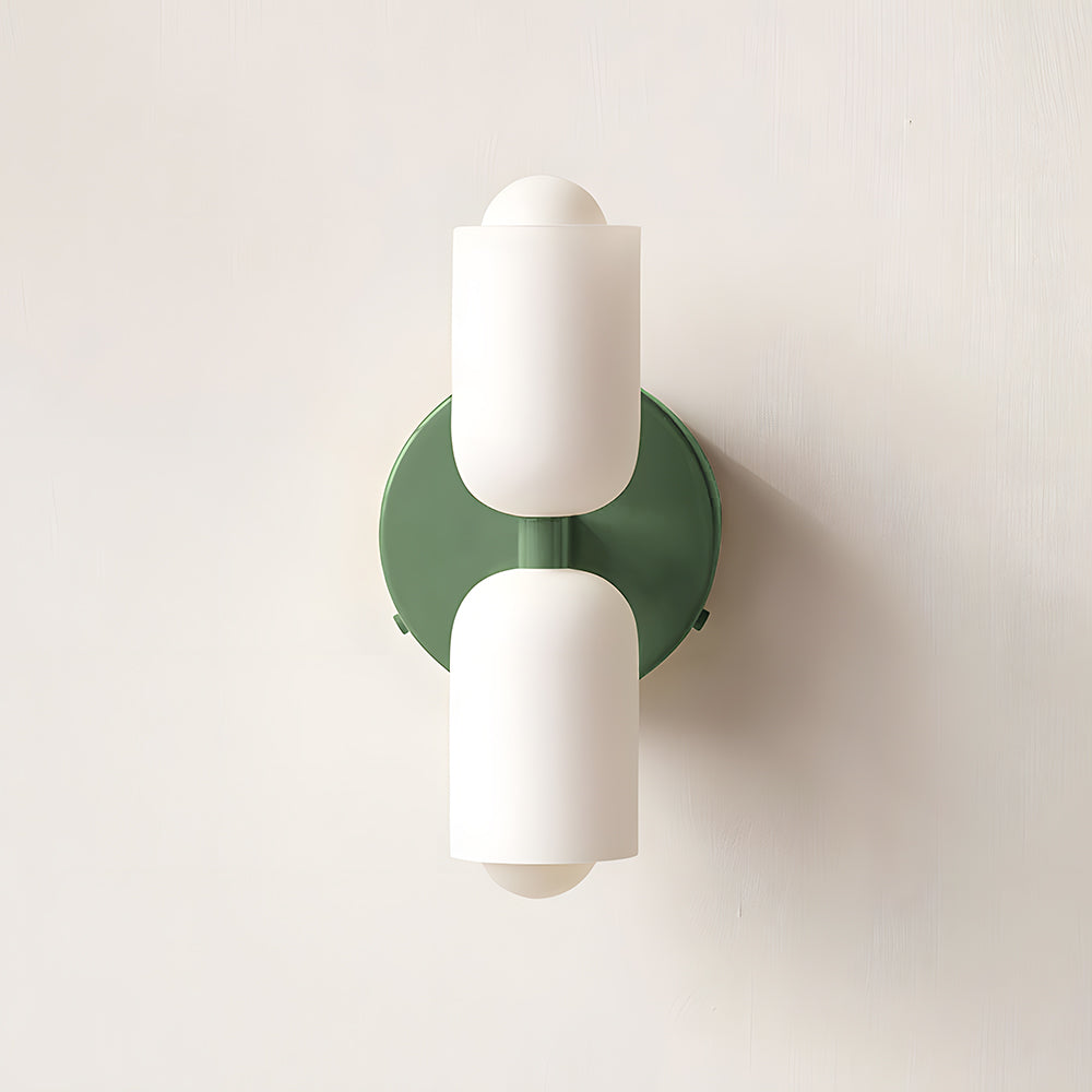 Döle - Moderne Wandlamp met Dubbele Glazen Kappen (E14, Indoor)