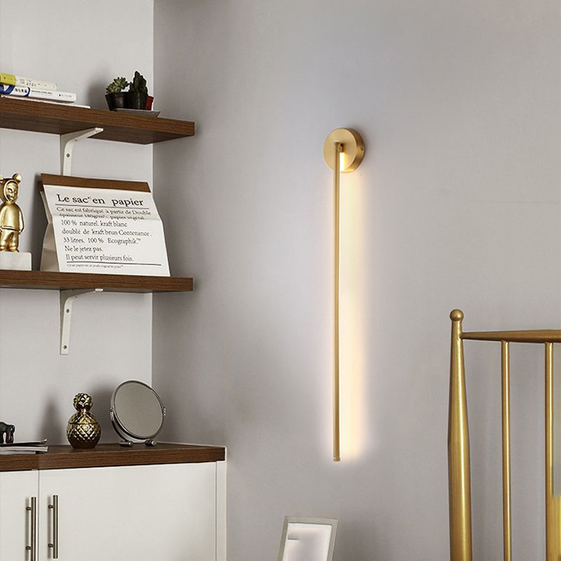 Lumio - Elegant Gouden Lineaire LED Wandlamp | Moderne Badkamerverlichting