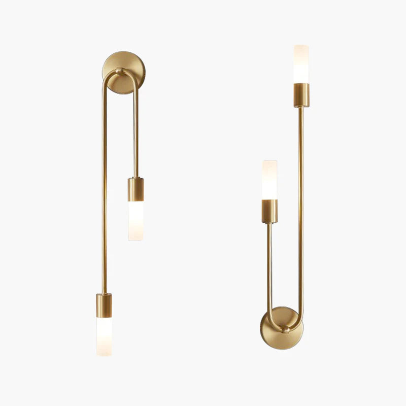 Lumio - Moderne LED wandlamp met gouden afwerking en 2 lichtpunten
