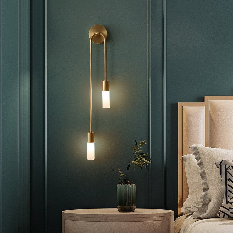 Lumio - Moderne LED wandlamp met gouden afwerking en 2 lichtpunten