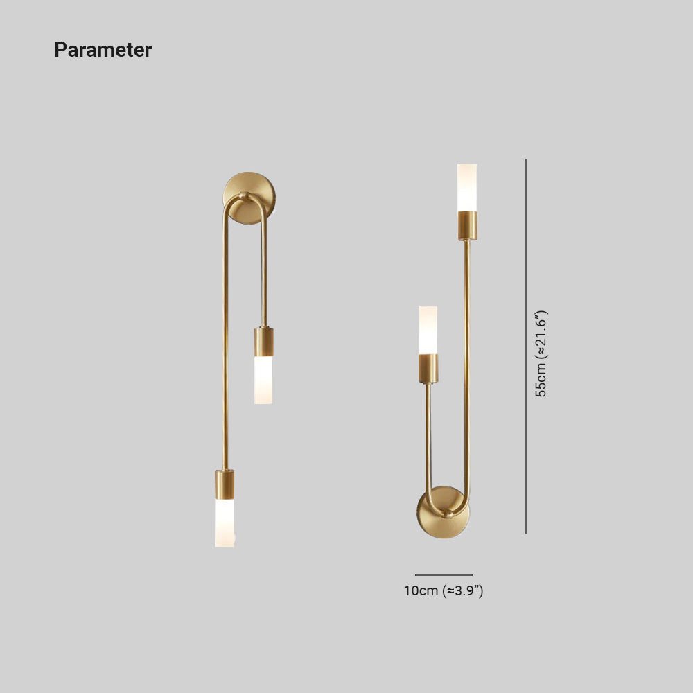 Lumio - Moderne LED wandlamp met gouden afwerking en 2 lichtpunten