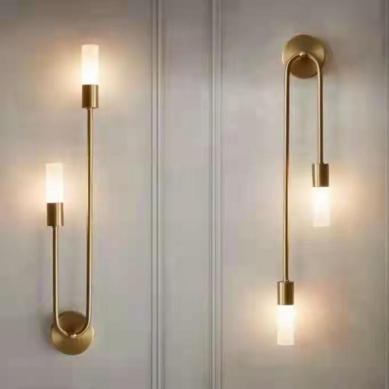 Lumio - Moderne LED wandlamp met gouden afwerking en 2 lichtpunten