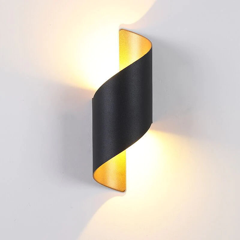 Lumio - Moderne LED wandlamp met spiraalontwerp in zwart of wit
