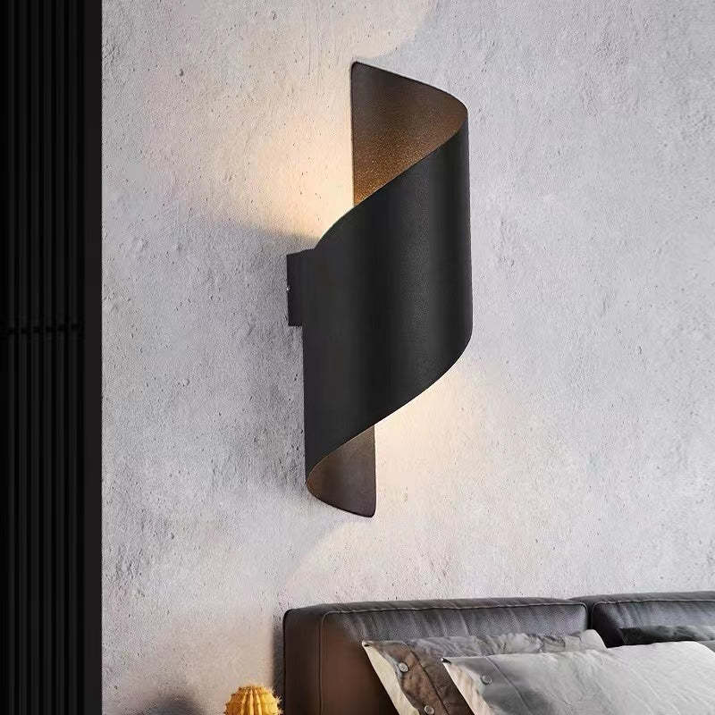 Lumio - Moderne LED wandlamp met spiraalontwerp in zwart of wit
