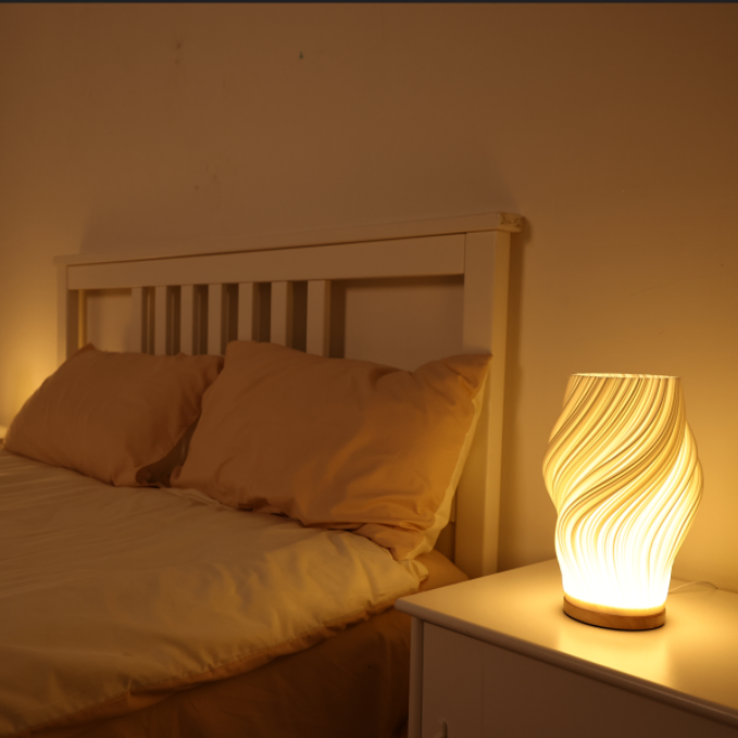 Lumio - Warme LED Tafellamp met Dimbare Functie & Elegant Golfdesign