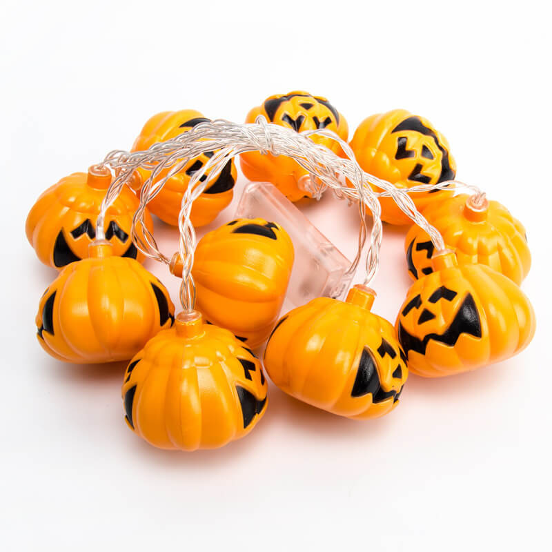 Halloween Gele LED Sfeerverlichting – 24V String Light (10 of 20 lampjes)