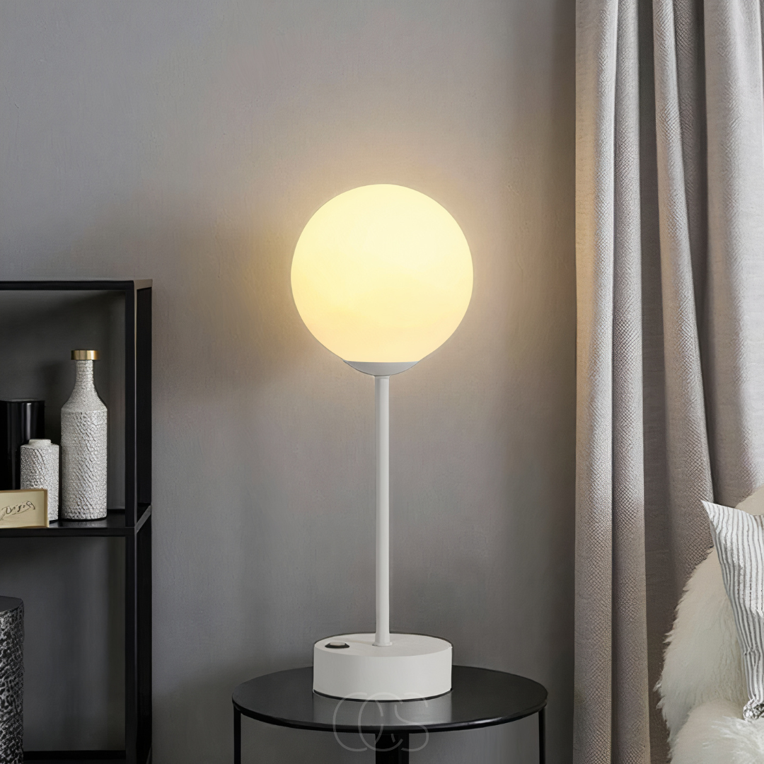 Sera – Tafellamp met Bolvormige Kap & Warme LED Verlichting