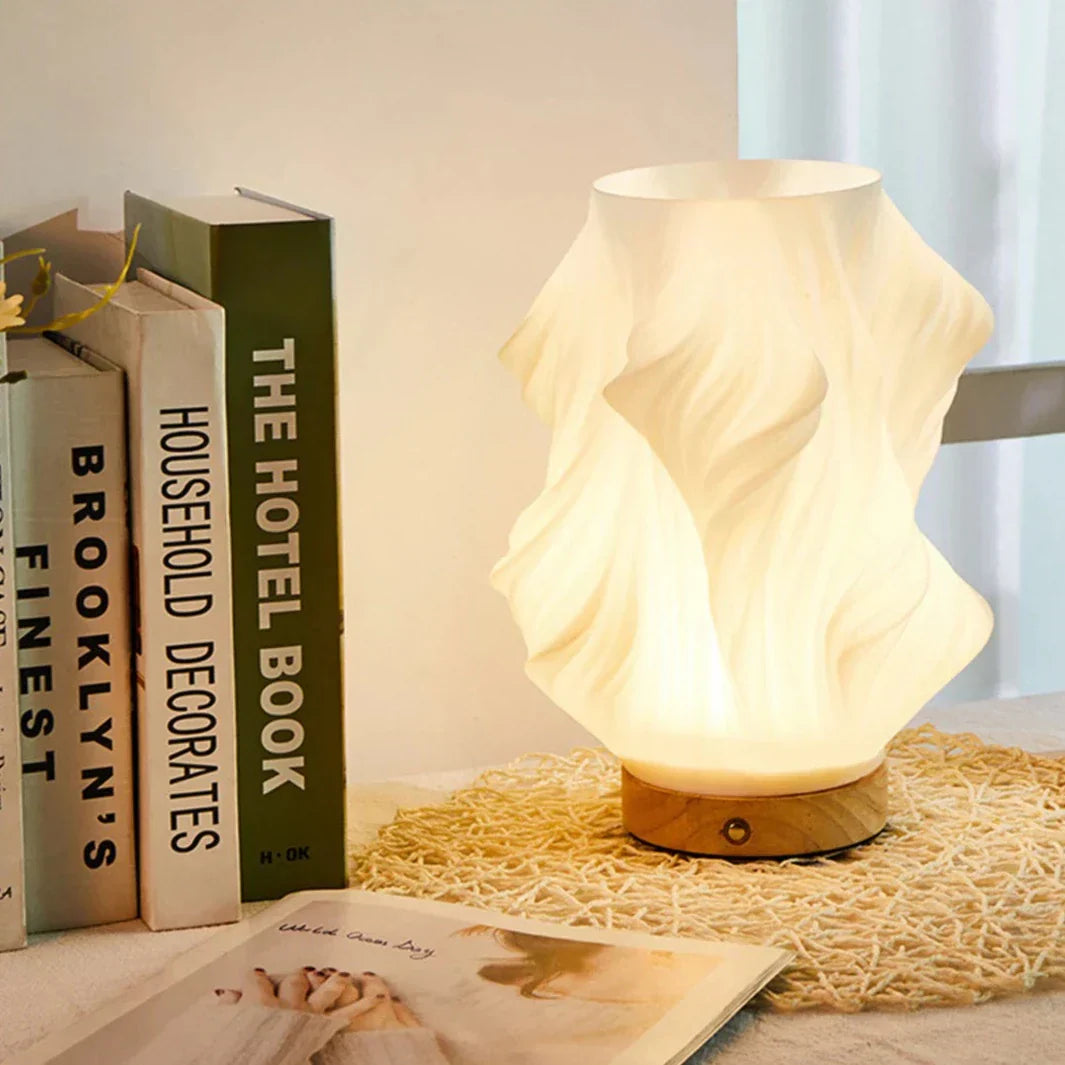 Lumio - Warme LED Tafellamp met Dimbare Functie & Elegant Golfdesign