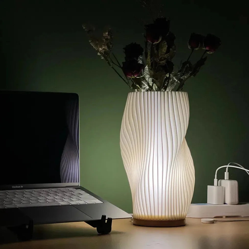Lumio - Warme LED Tafellamp met Dimbare Functie & Elegant Golfdesign