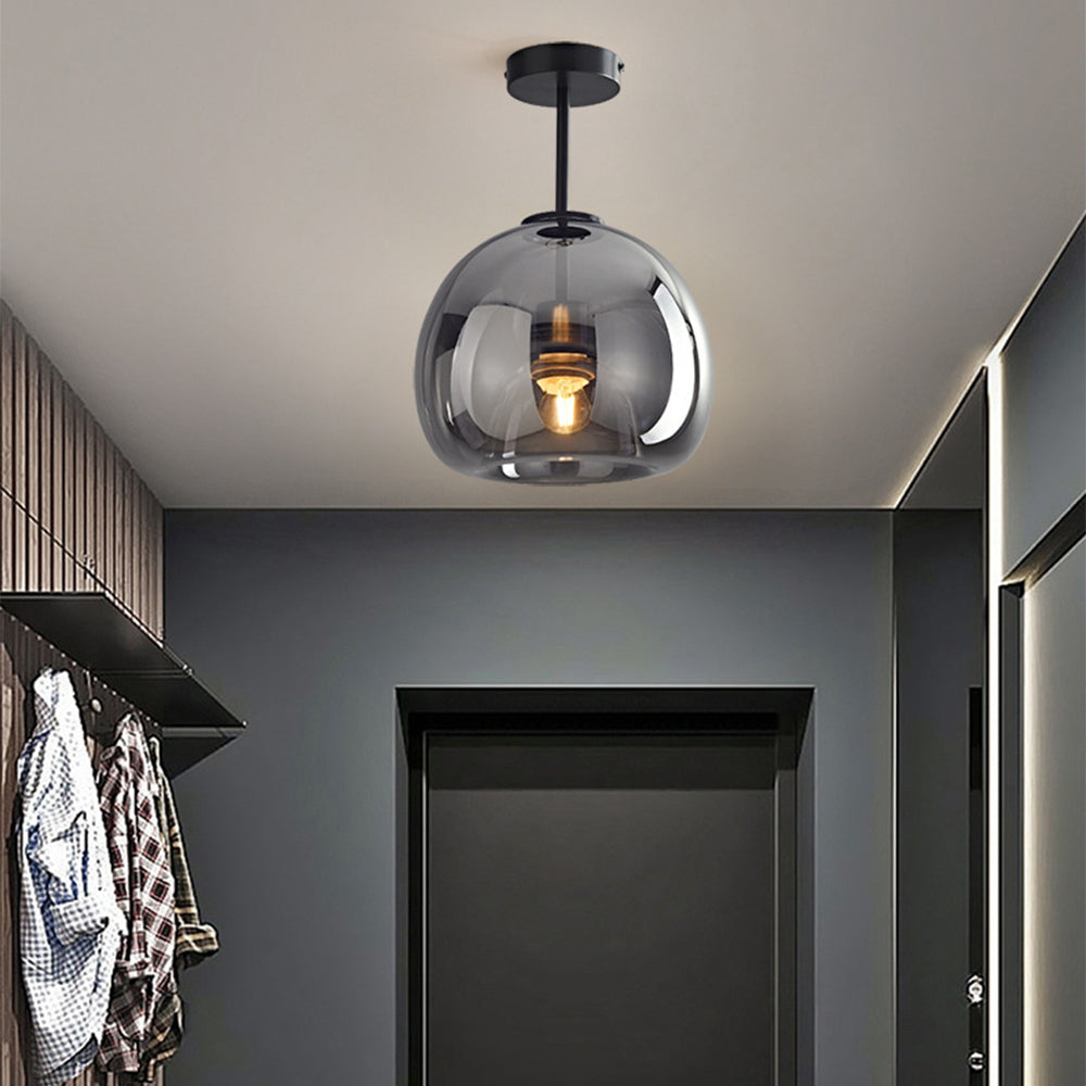 Vörre - Retro Koperen Glas Plafondlamp