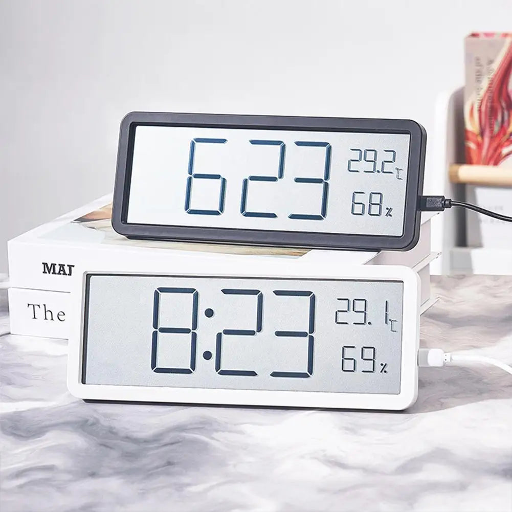Grote Digitale Wandklok – Helder, Modern & Slim Ontworpen