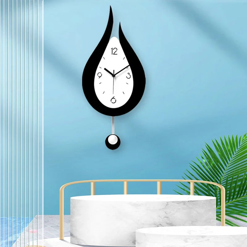 Moderne Acryl Slinger Wandklok – Stille Designklok voor Woonkamer & Slaapkamer