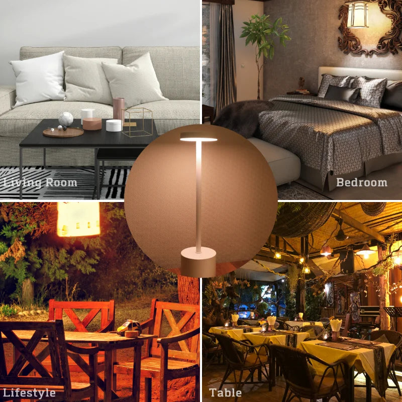Lumio – Elegante H-Vormige LED Designlamp met USB-C Oplaadfunctie