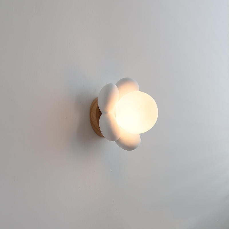 Moderne Keramische Wandlamp met Houten Detail – 220V-240V – Voor Slaapkamer & Woonkamer