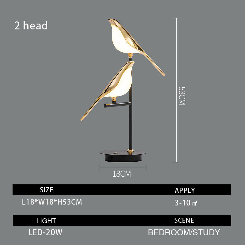 Chiraya – Sculpturale Vogellamp met LED en Uniek Design