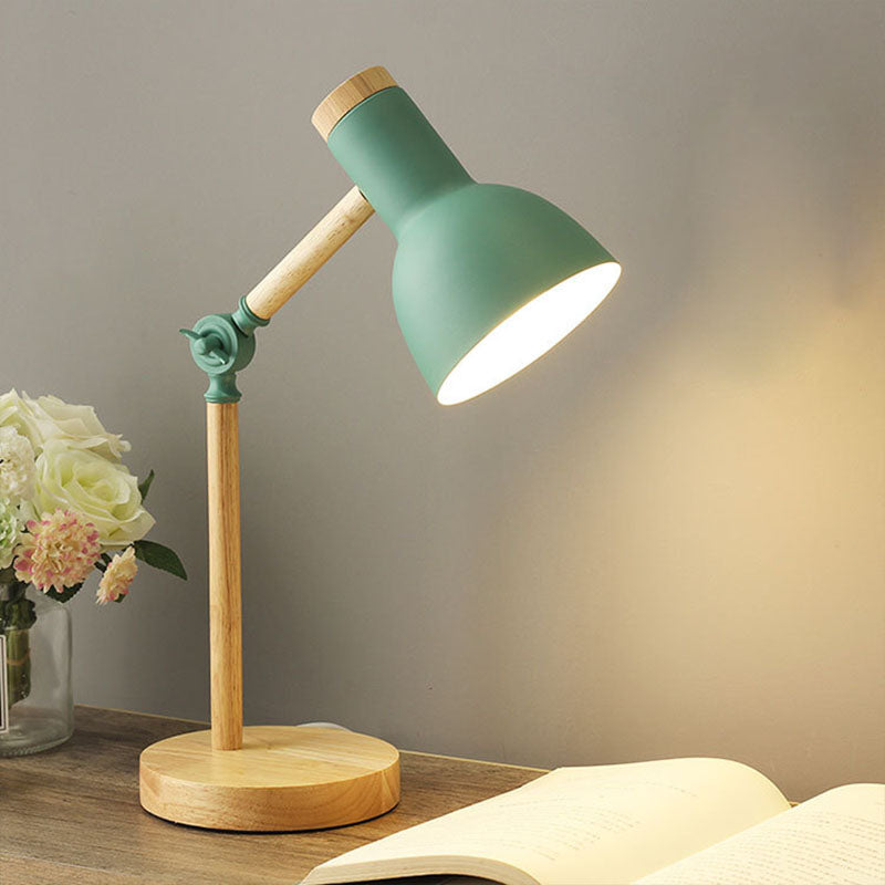 Scandinavische Tafellamp van Hout en IJzer – Meerdere Kleuren
