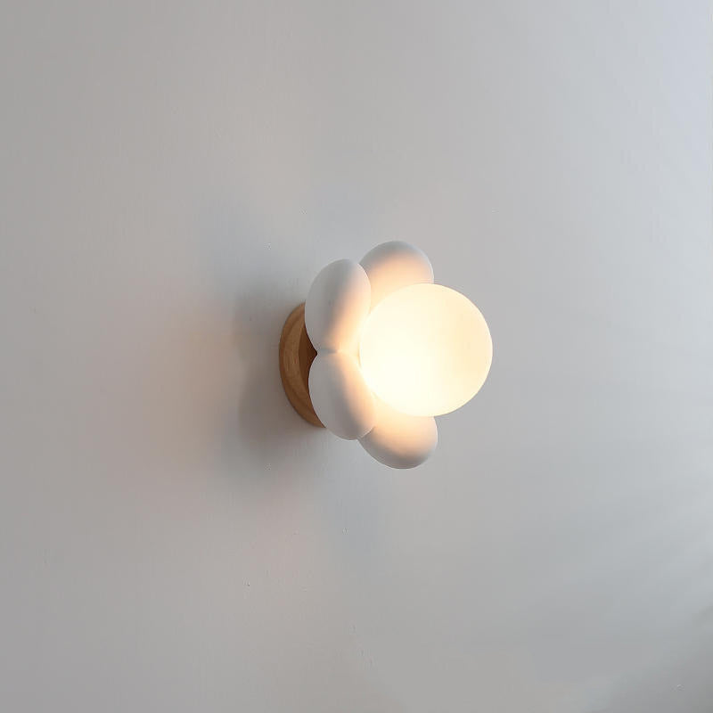 Moderne Keramische Wandlamp met Houten Detail – 220V-240V – Voor Slaapkamer & Woonkamer