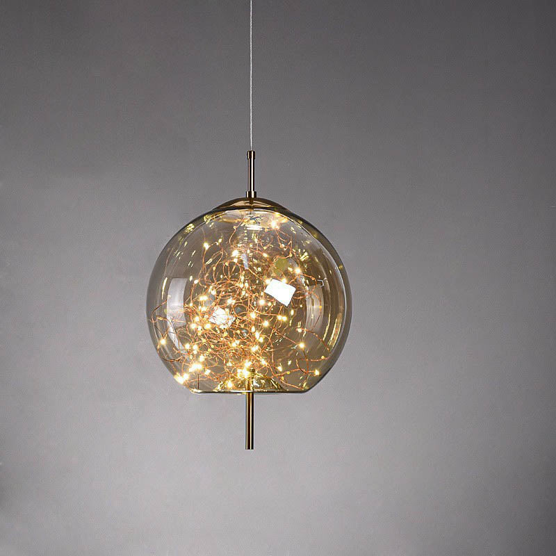 Scandinavische Glazen LED Hanglamp – Amber of Antracietgrijs