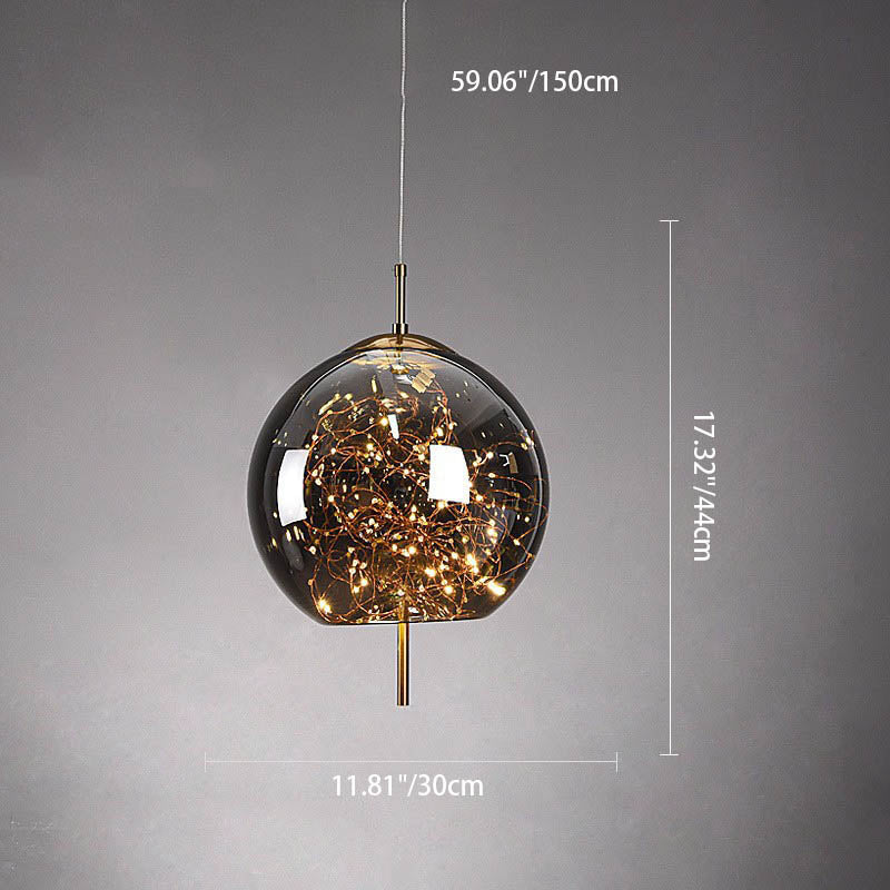 Scandinavische Glazen LED Hanglamp – Amber of Antracietgrijs