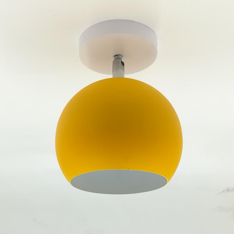 Moderne `Scandinavische Minimalistische Plafondlamp – IJzer & Hout in Meerdere Kleuren