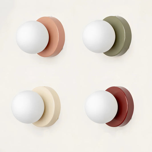 Nero - Minimalistische Scandinavische Wandlamp met Glazen Kap