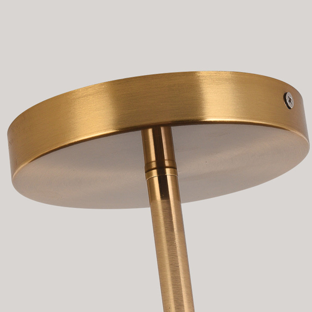Fjell – Scandinavische Plafondlamp met Houtlook & Goudkleurig Montuur