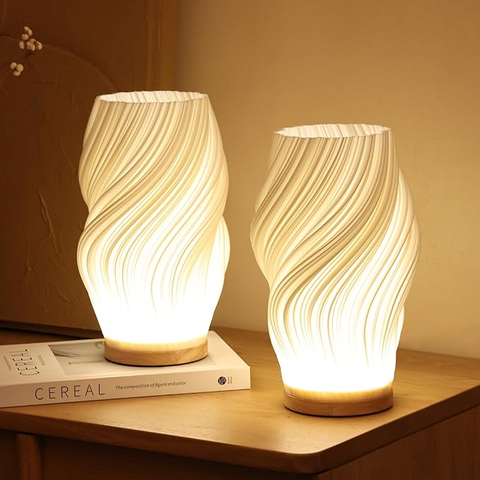 Lumio - Warme LED Tafellamp met Dimbare Functie & Elegant Golfdesign
