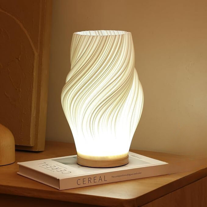 Lumio - Warme LED Tafellamp met Dimbare Functie & Elegant Golfdesign
