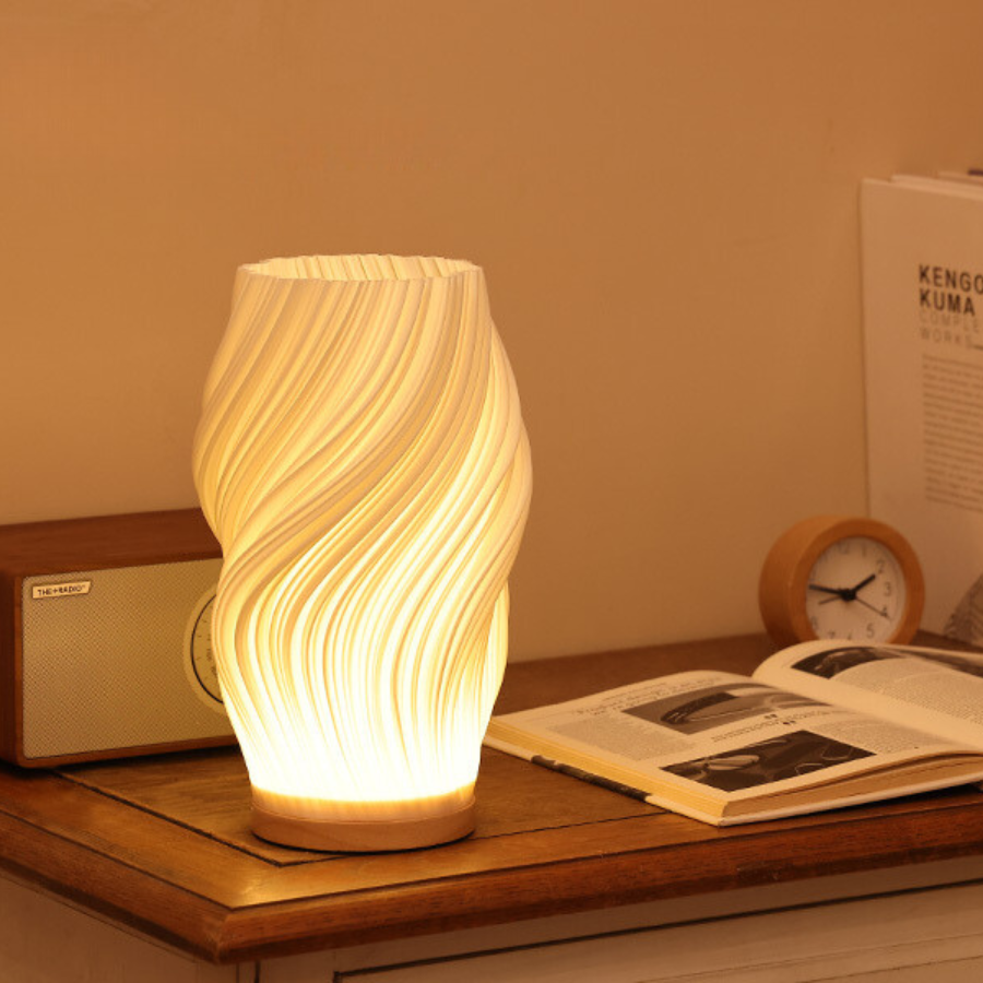 Lumio - Warme LED Tafellamp met Dimbare Functie & Elegant Golfdesign