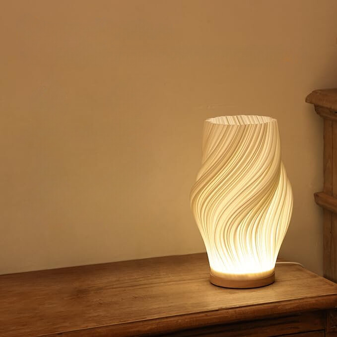 Lumio - Warme LED Tafellamp met Dimbare Functie & Elegant Golfdesign