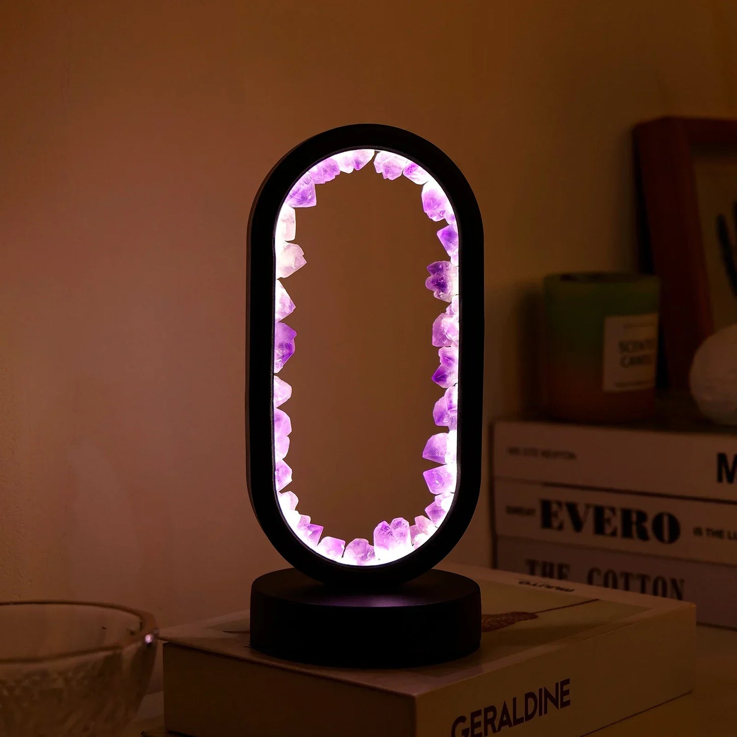 Lagom – Amethist Sereniteit Lamp met Natuurlijke Kristallen