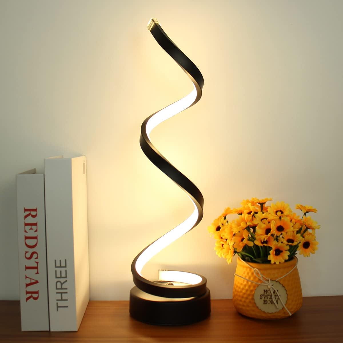 Lumio - Scandinavian Spiral Tafellamp met Dimbaar LED Licht & Modern Design