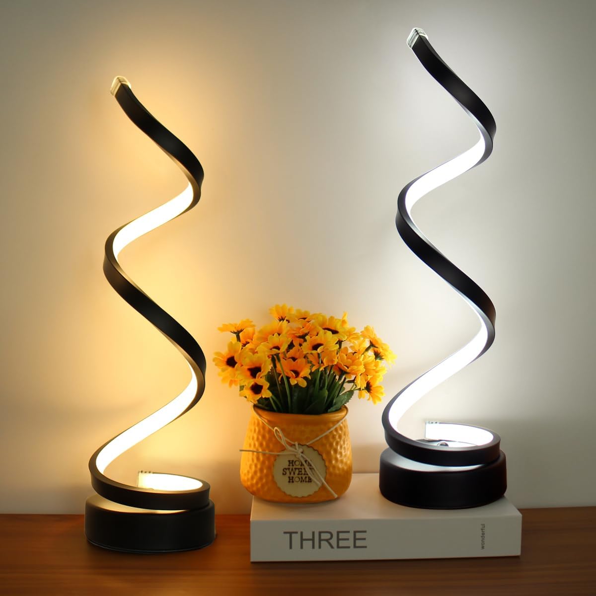 Lumio - Scandinavian Spiral Tafellamp met Dimbaar LED Licht & Modern Design