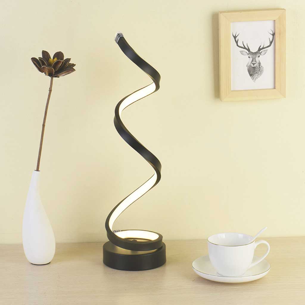 Lumio - Scandinavian Spiral Tafellamp met Dimbaar LED Licht & Modern Design