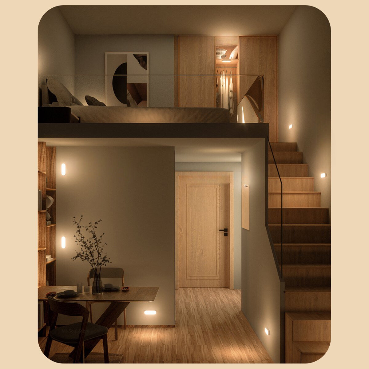 Lumio - USB Oplaadbare Bewegingssensor Wandlamp | Slimme & Draadloze Verlichting